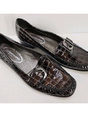 Roberto Capucci Women Shoes Brown Leather size 8.5 B‎ Flex Comfort Italy Heel